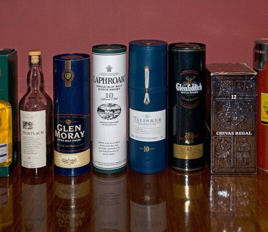 Various Scotch whiskies